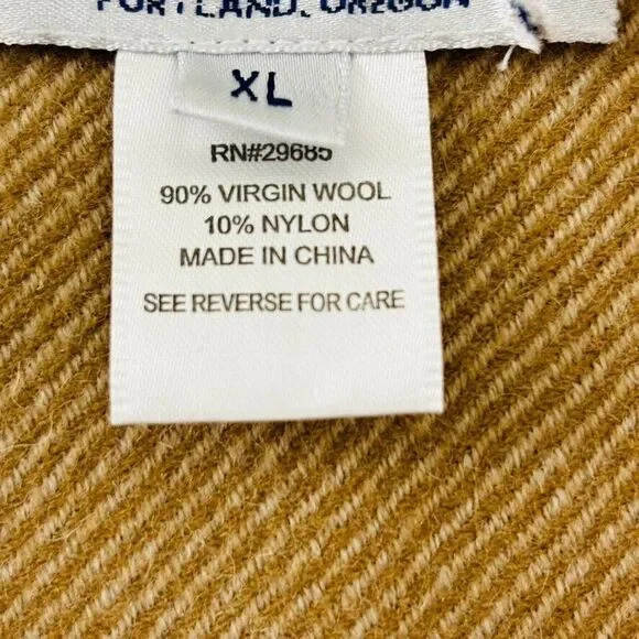 The Pendleton Check Wool Jacket Reversible Womens‎ XL Tan Plaid Button Closure - Picture 4 of 8